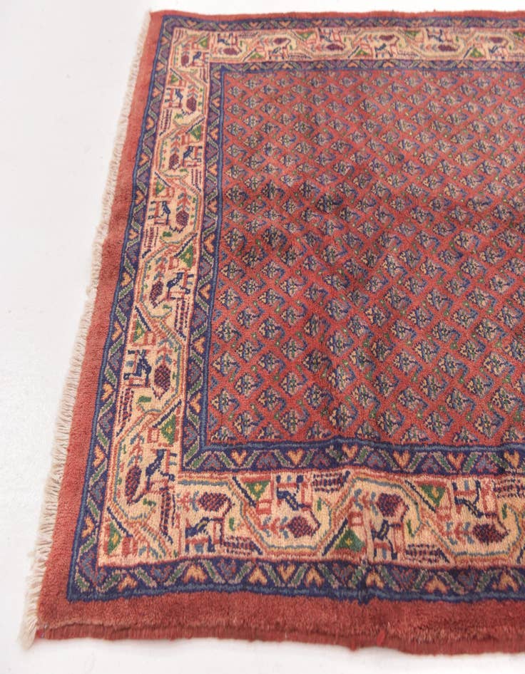 Detail image of 3' 8 x 10' 3  Hand Knotted Botemir Persian Wool Runner Rug