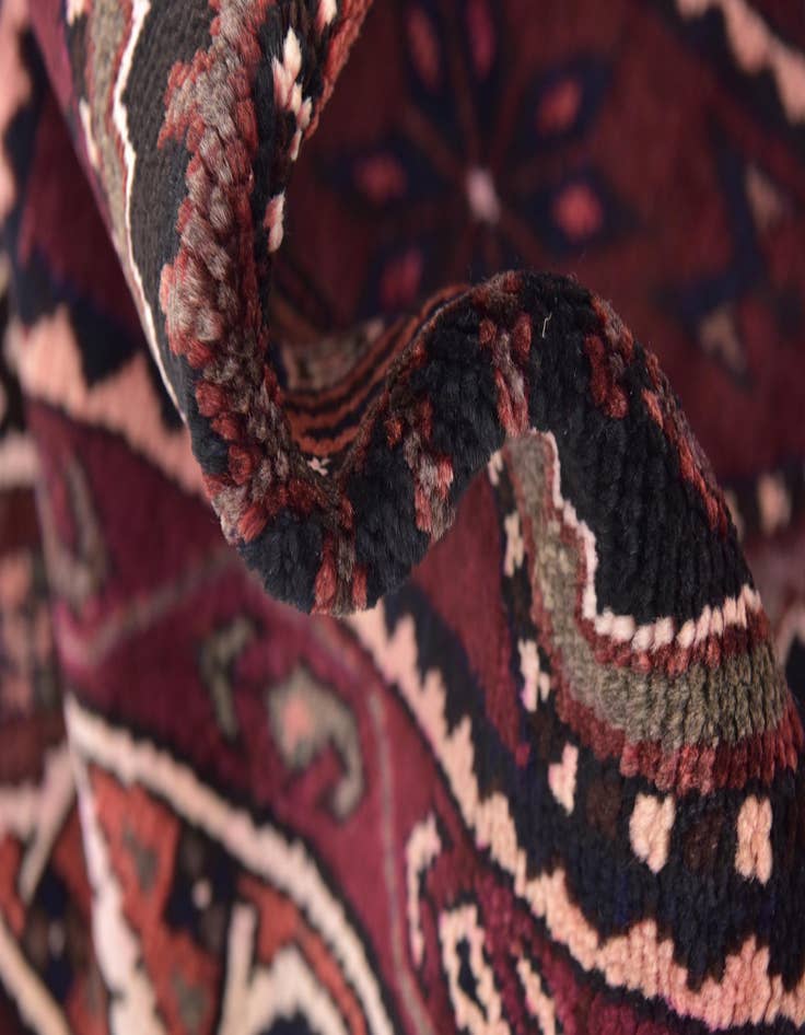 Detail image of 3' 8 x 10' 7  Hand Knotted Chenar Persian Wool Runner Rug