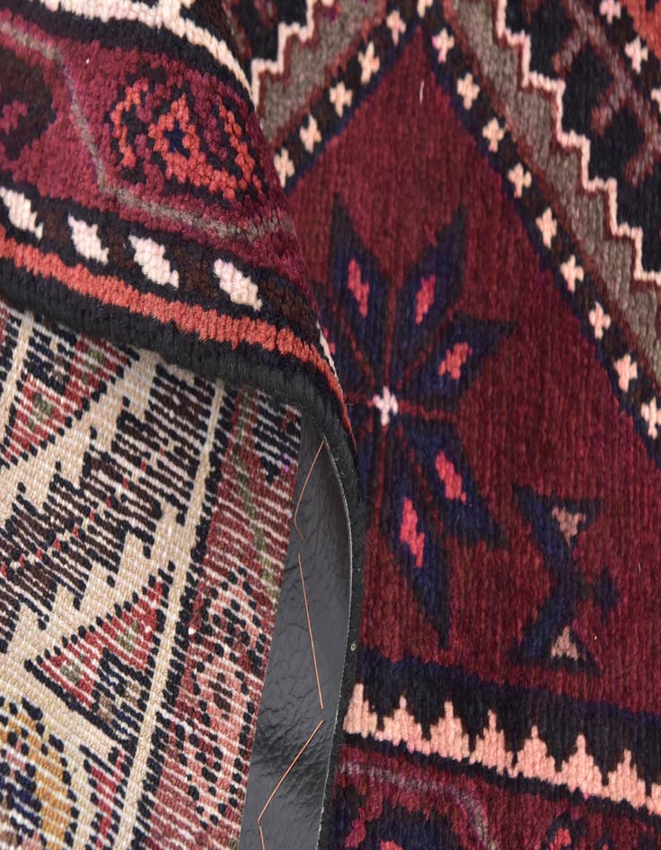 Detail image of 3' 8 x 10' 7  Hand Knotted Chenar Persian Wool Runner Rug