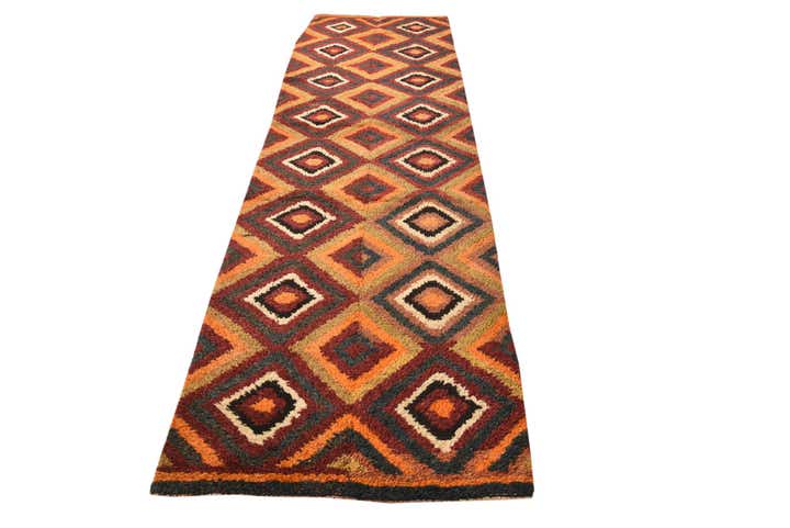 2' 10 x 11' 1 Hand Knotted Hamedan Persian Wool Runner Rug