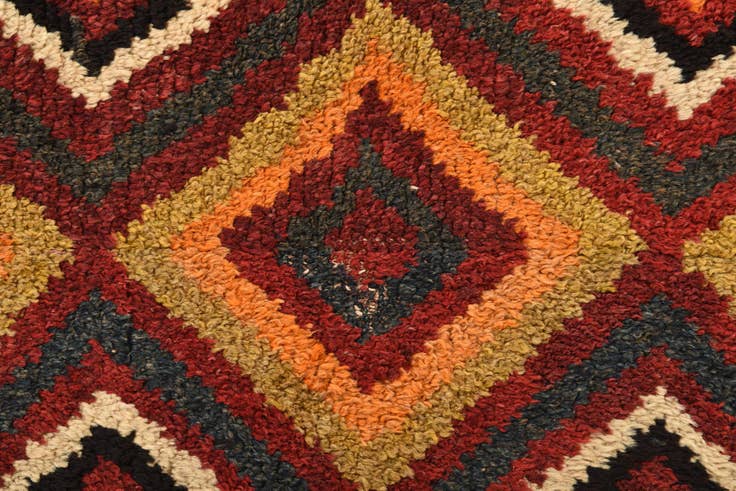 Detail image of 2' 10 x 11' 1 Hand Knotted Hamedan Persian Wool Runner Rug