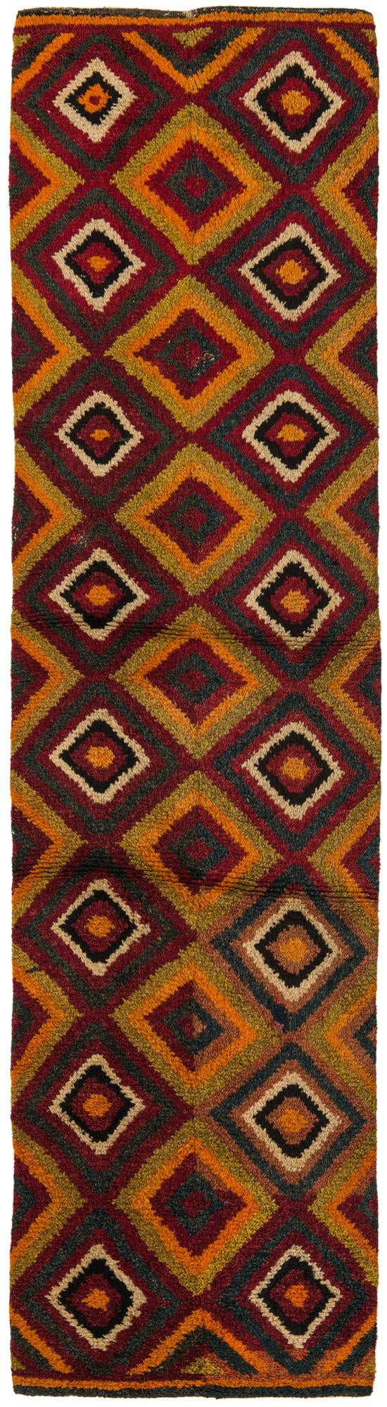 2' 10 x 11' 1 Hand Knotted Hamedan Persian Wool Runner Rug