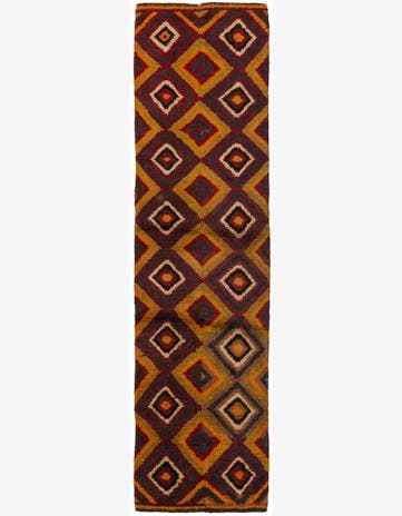 2' 10 x 11' 1 Hand Knotted Hamedan Persian Wool Runner Rug