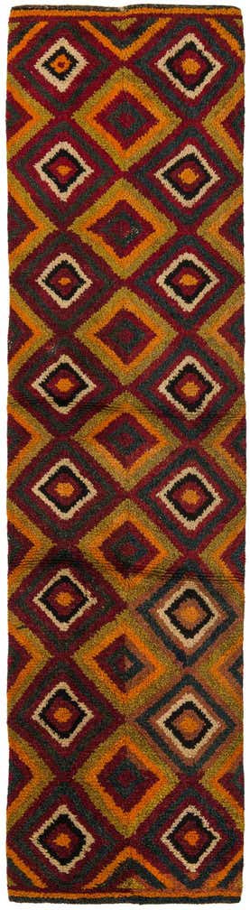 2' 10 x 11' 1 Hand Knotted Hamedan Persian Wool Runner Rug
