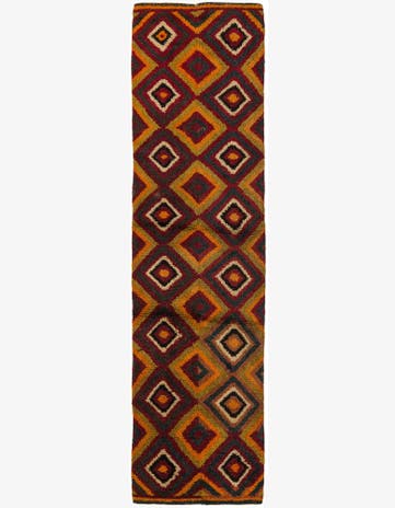 2' 10 x 11' 1 Hand Knotted Hamedan Persian Wool Runner Rug