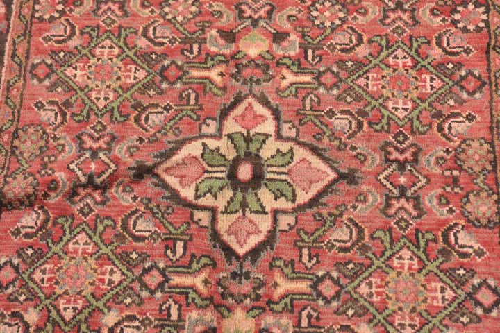 3' 6 x 9' 10 Hand Knotted Hossainabad Persian Wool Runner Rug