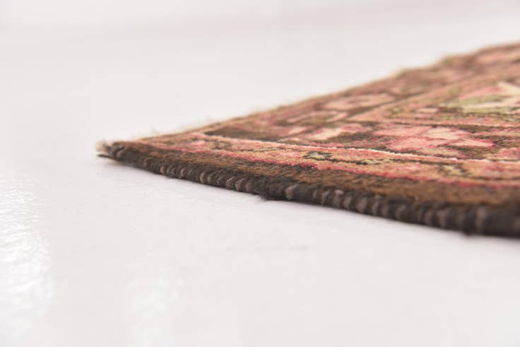 Detail image of 3' 6 x 9' 10 Hand Knotted Hossainabad Persian Wool Runner Rug