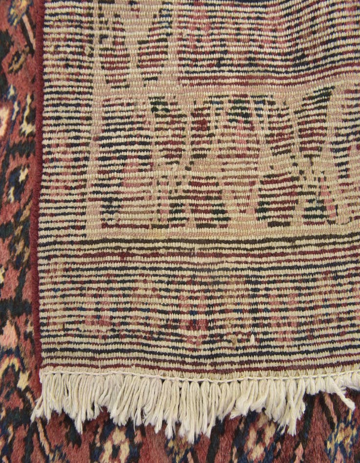 Detail image of 3' 9 x 10' Hand Knotted Hossainabad Persian Wool Runner Rug