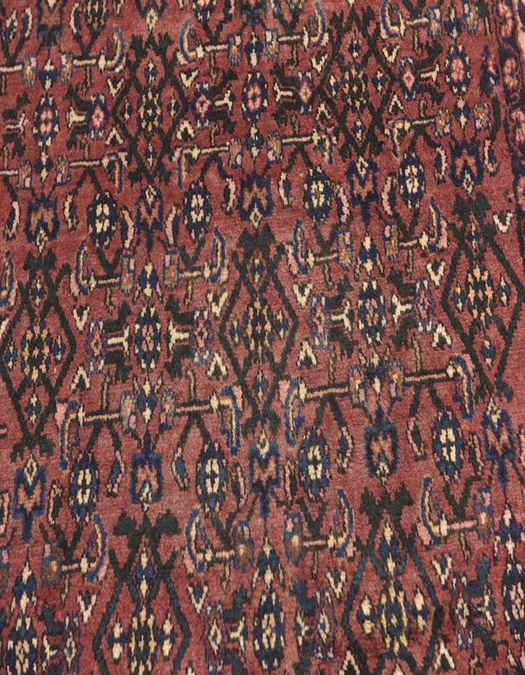 Detail image of 3' 9 x 10' Hand Knotted Hossainabad Persian Wool Runner Rug