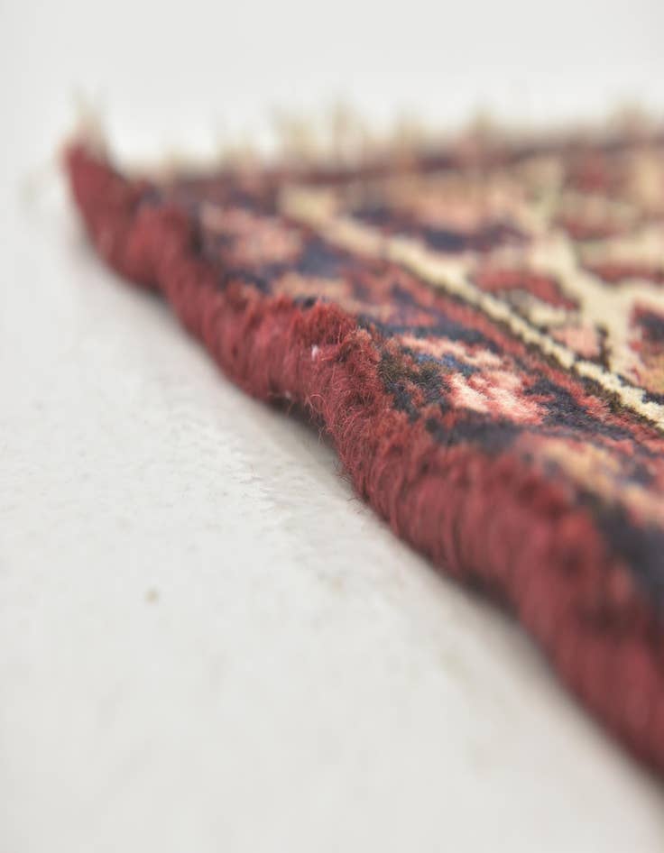 Detail image of 3' 9 x 10' Hand Knotted Hossainabad Persian Wool Runner Rug