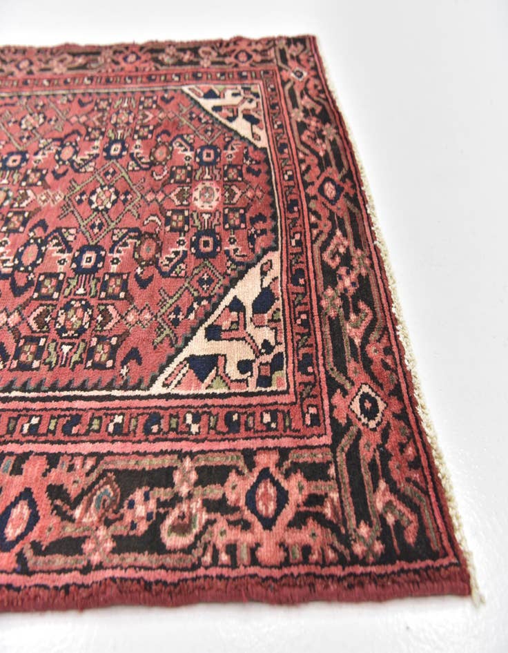 Detail image of 3' 8 x 10' 6  Hand Knotted Hossainabad Persian Wool Runner Rug