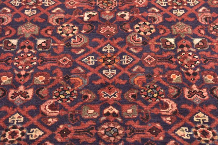 3' 8 x 10' 10 Hand Knotted Hossainabad Persian Wool Runner Rug