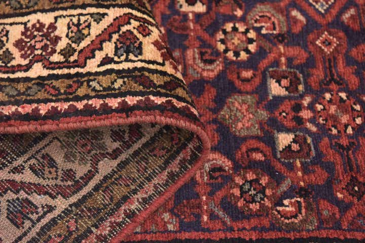 3' 8 x 10' 10 Hand Knotted Hossainabad Persian Wool Runner Rug