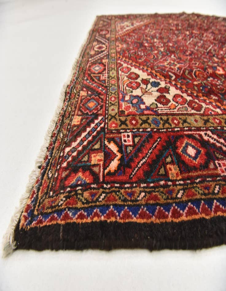Detail image of 5' 4 x 11'  Hand Knotted Hossainabad Persian Wool Runner Rug