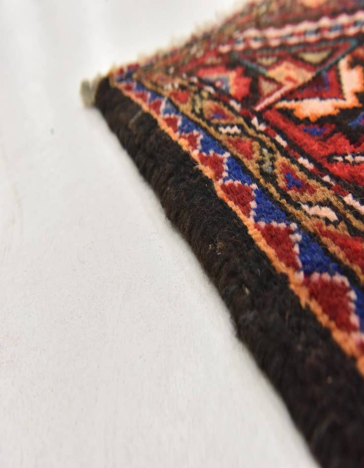 Detail image of 5' 4 x 11'  Hand Knotted Hossainabad Persian Wool Runner Rug