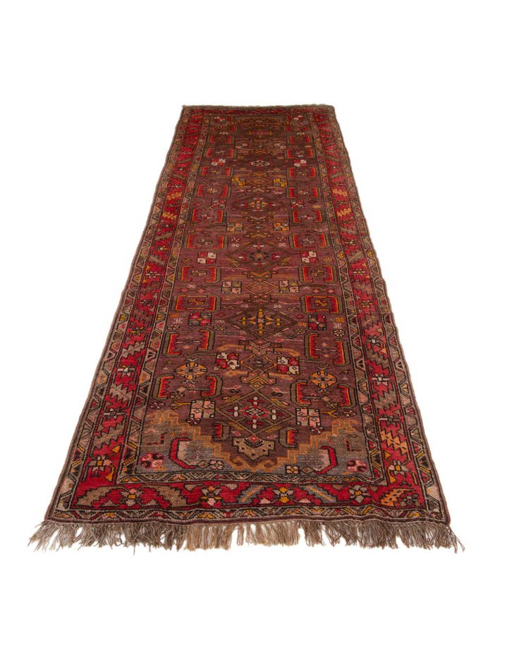 Detail image of 4' 2 x 11'  Hand Knotted Kars Wool Runner Rug