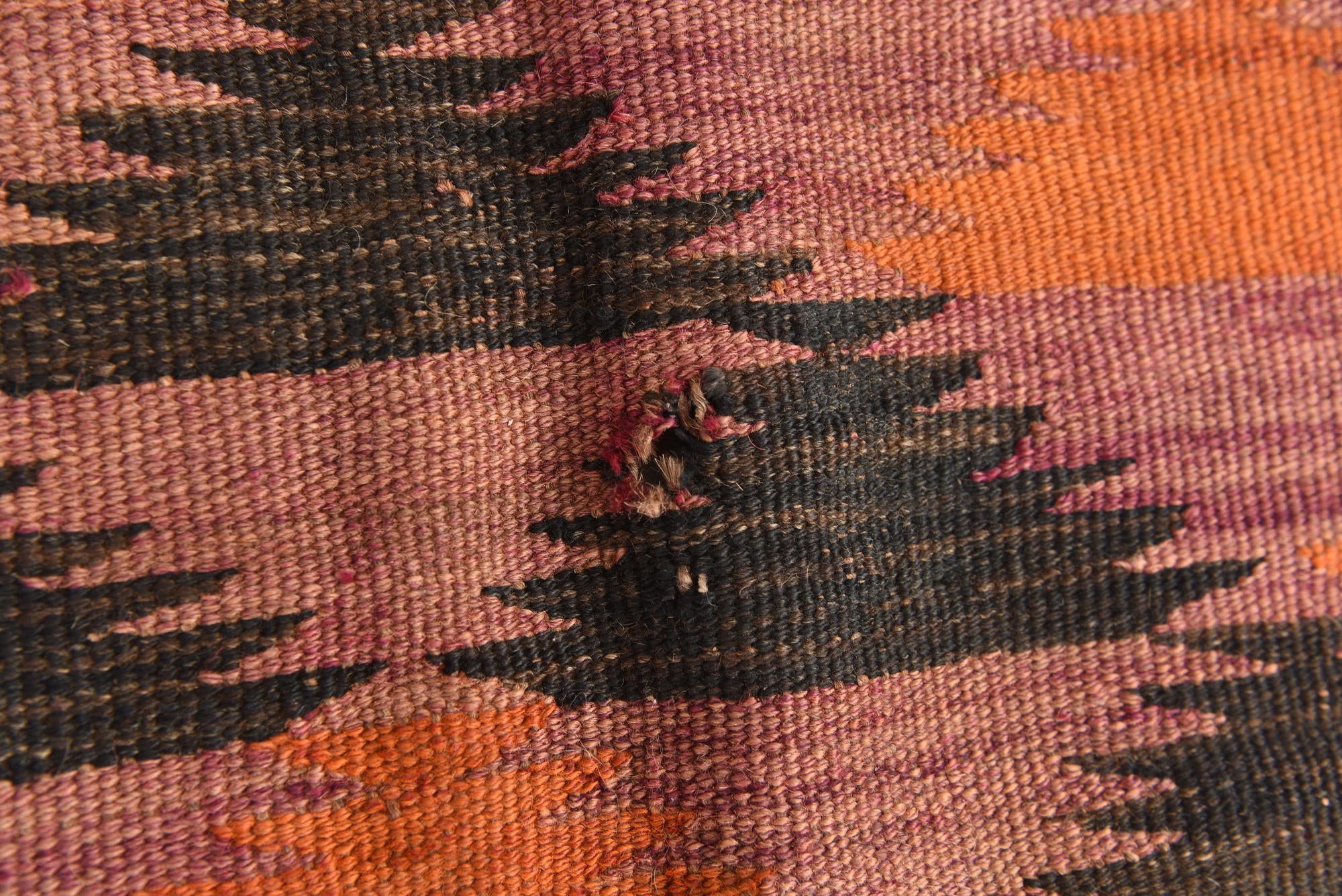 4' 5 x 11' 3 Hand Woven Kilim Afghan Wool Runner Rug