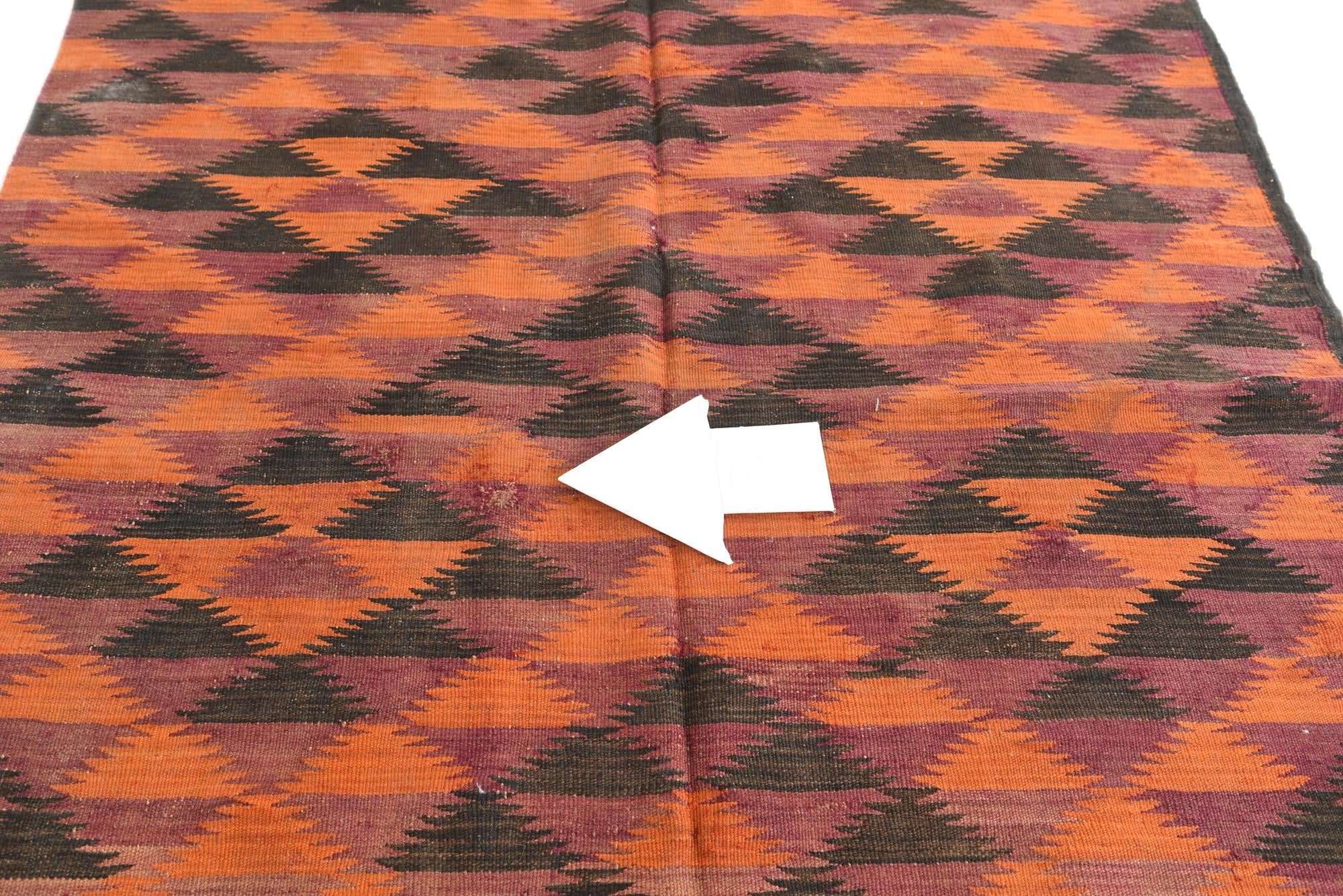 4' 5 x 11' 3 Hand Woven Kilim Afghan Wool Runner Rug