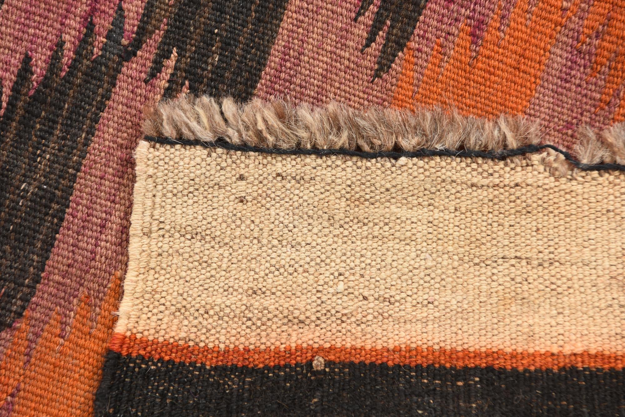 4' 5 x 11' 3 Hand Woven Kilim Afghan Wool Runner Rug
