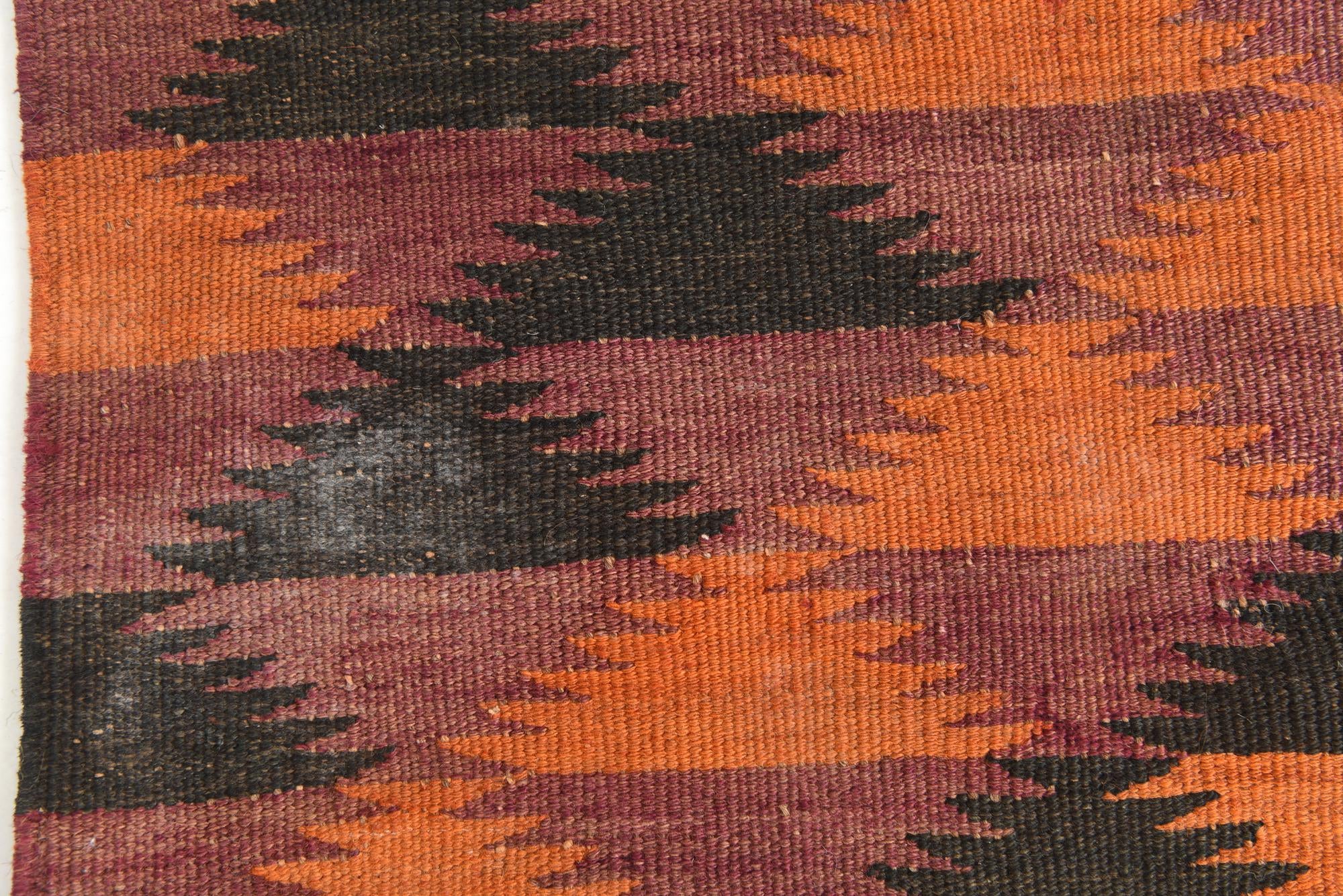 4' 5 x 11' 3 Hand Woven Kilim Afghan Wool Runner Rug