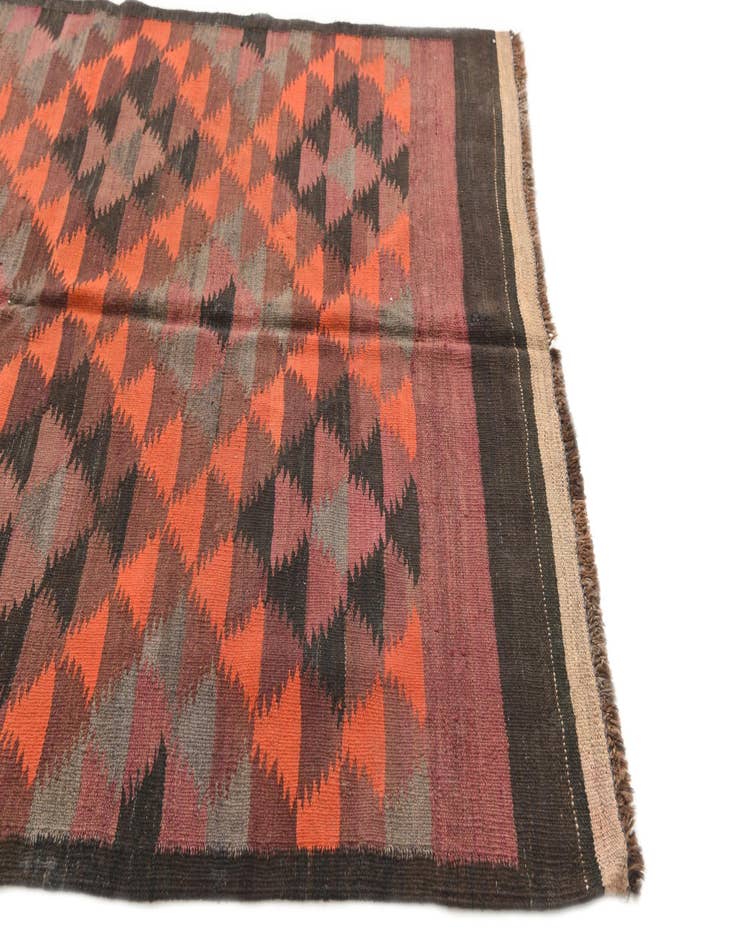 Detail image of 4' 9 x 11' 6  Hand Woven Kilim Afghan Wool Runner Rug