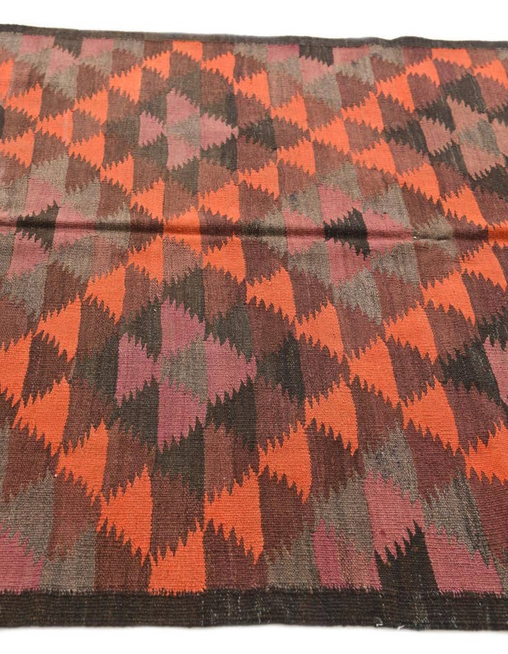 Detail image of 4' 9 x 11' 6  Hand Woven Kilim Afghan Wool Runner Rug