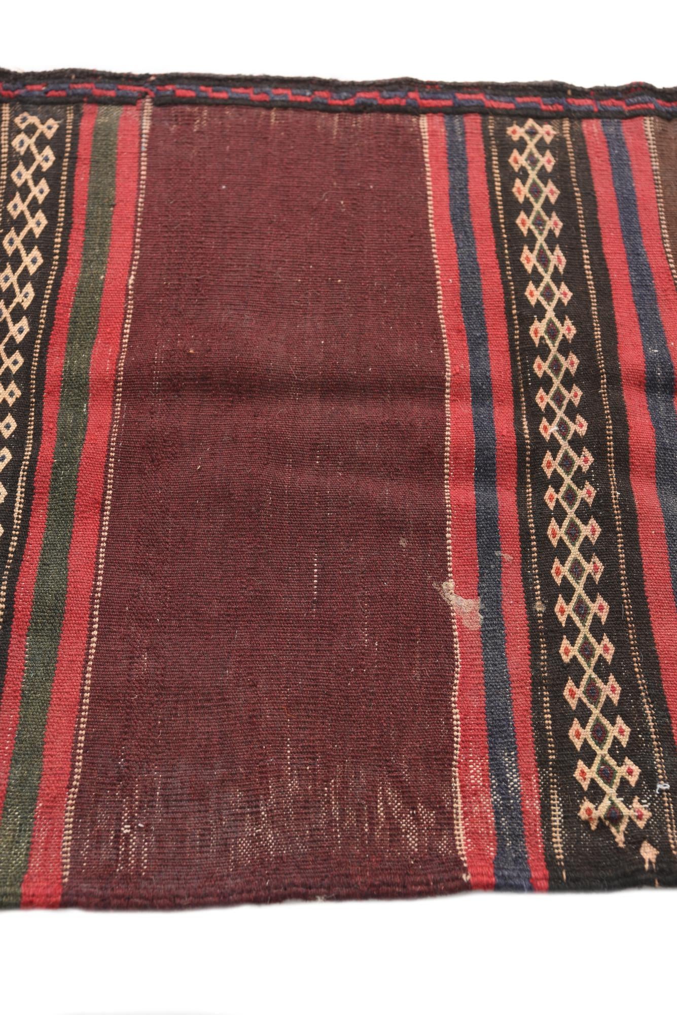 2' 4 x 8' 1 Hand Woven Kilim Afghan Wool Runner Rug