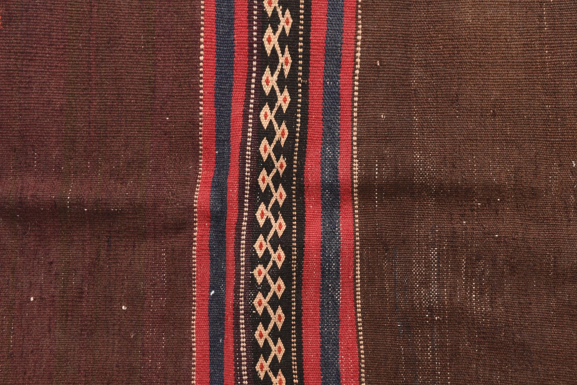 2' 4 x 8' 1 Hand Woven Kilim Afghan Wool Runner Rug