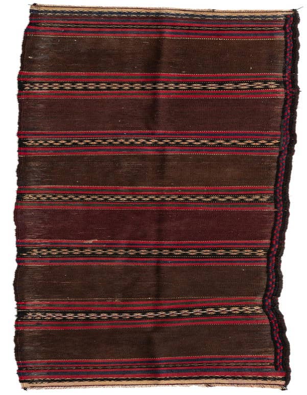 Detail image of 2' 4 x 8' 1 Hand Woven Kilim Afghan Wool Runner Rug