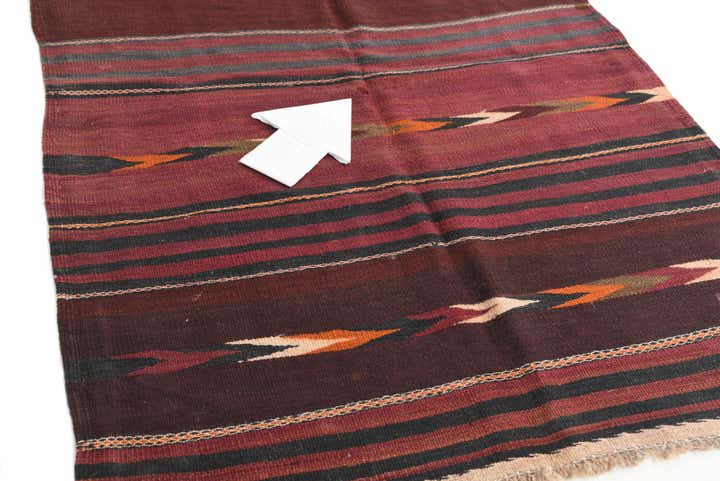3' 4 x 10' 3 Hand Woven Kilim Afghan Wool Runner Rug