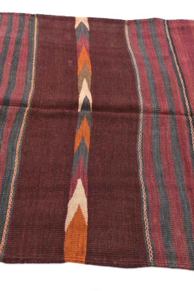 Detail image of 3' 4 x 10' 3 Hand Woven Kilim Afghan Wool Runner Rug
