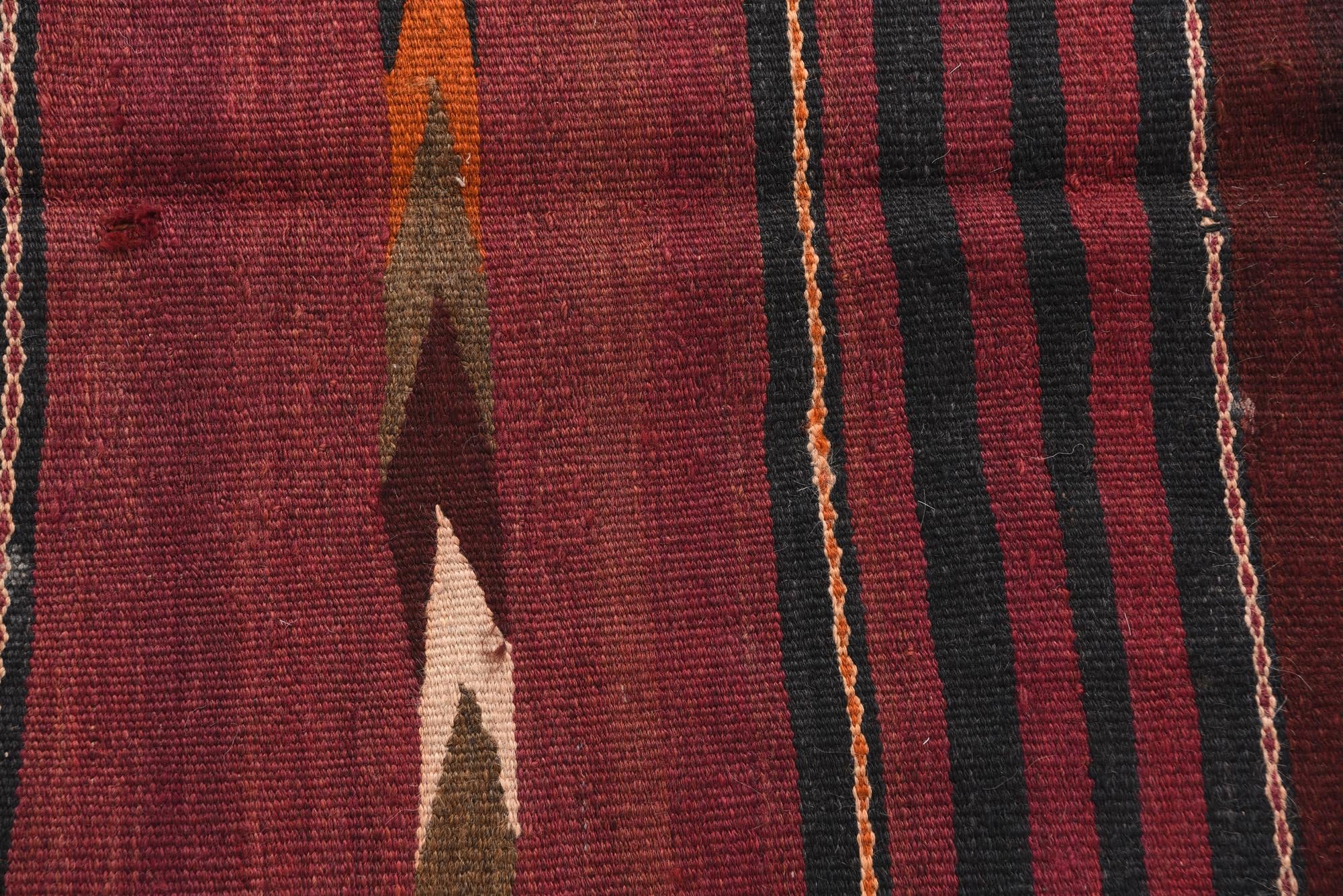 3' 4 x 10' 3 Hand Woven Kilim Afghan Wool Runner Rug