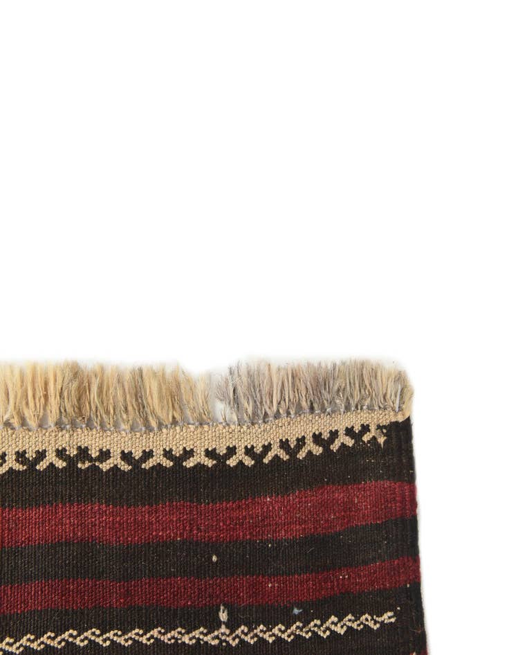 Detail image of 3' x 11' 9  Hand Woven Kilim Afghan Wool Runner Rug