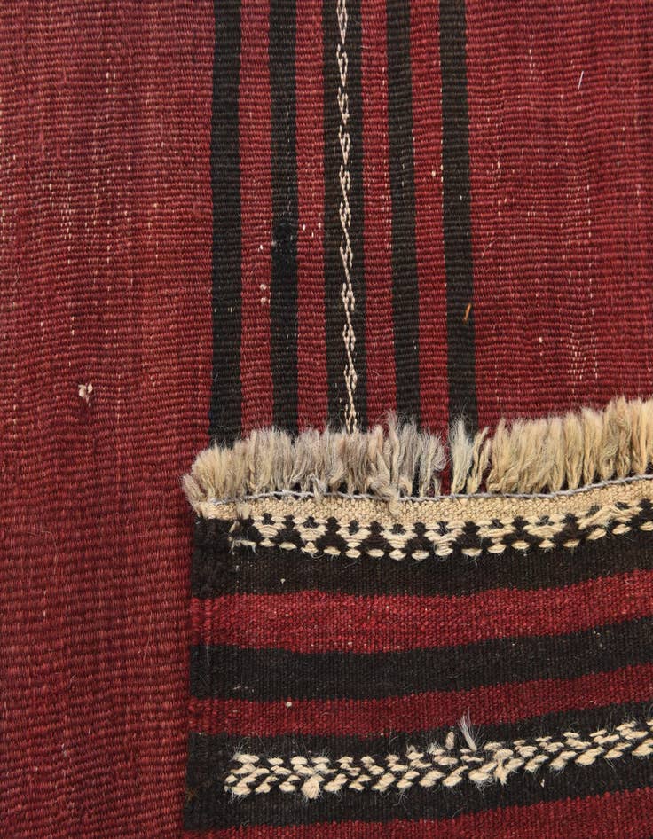 Detail image of 3' x 11' 9  Hand Woven Kilim Afghan Wool Runner Rug