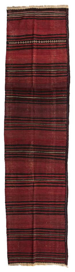 Detail image of 3' x 11' 9 Hand Woven Kilim Afghan Wool Runner Rug