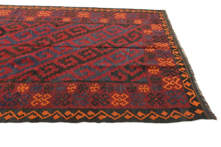 4' 7 x 15' 1 Hand Woven Kilim Afghan Wool Runner Rug
