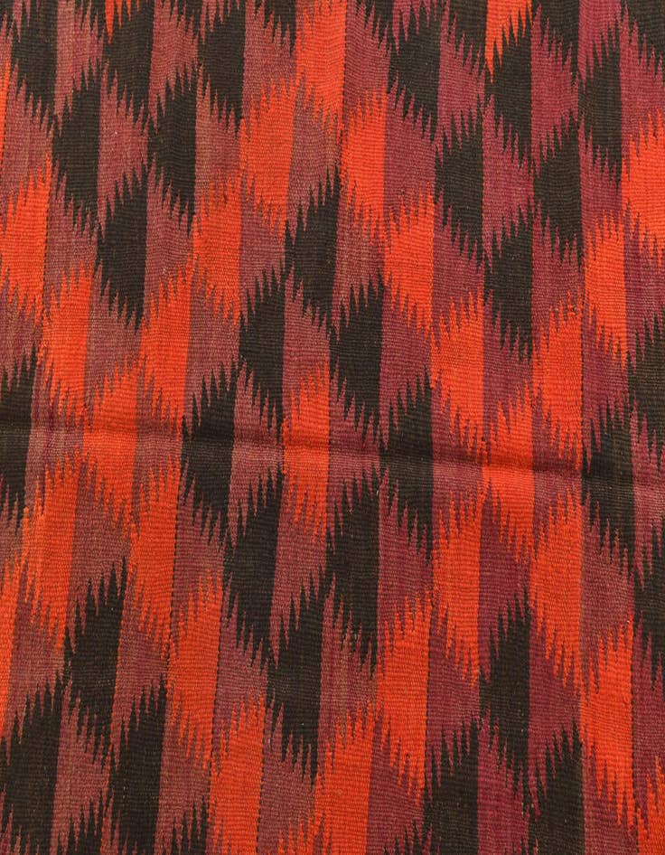 Detail image of 4' 2 x 9'  Hand Woven Kilim Afghan Wool Runner Rug