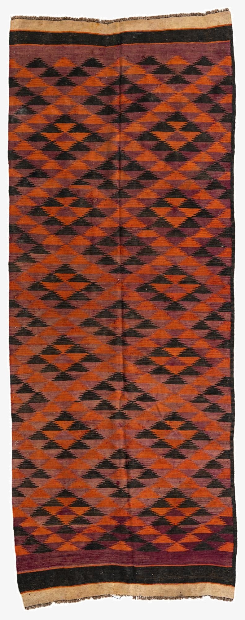 135cm x 343cm  Hand Woven Kilim Afghan Wool Runner Rug