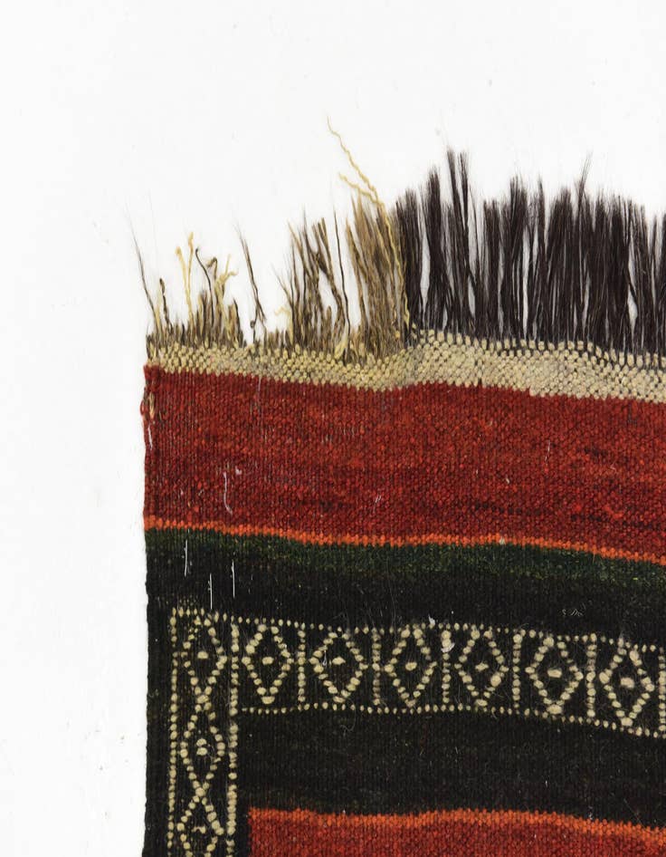 Detail image of 4' 3 x 12' 6  Hand Woven Kilim Fars Wool Runner Rug