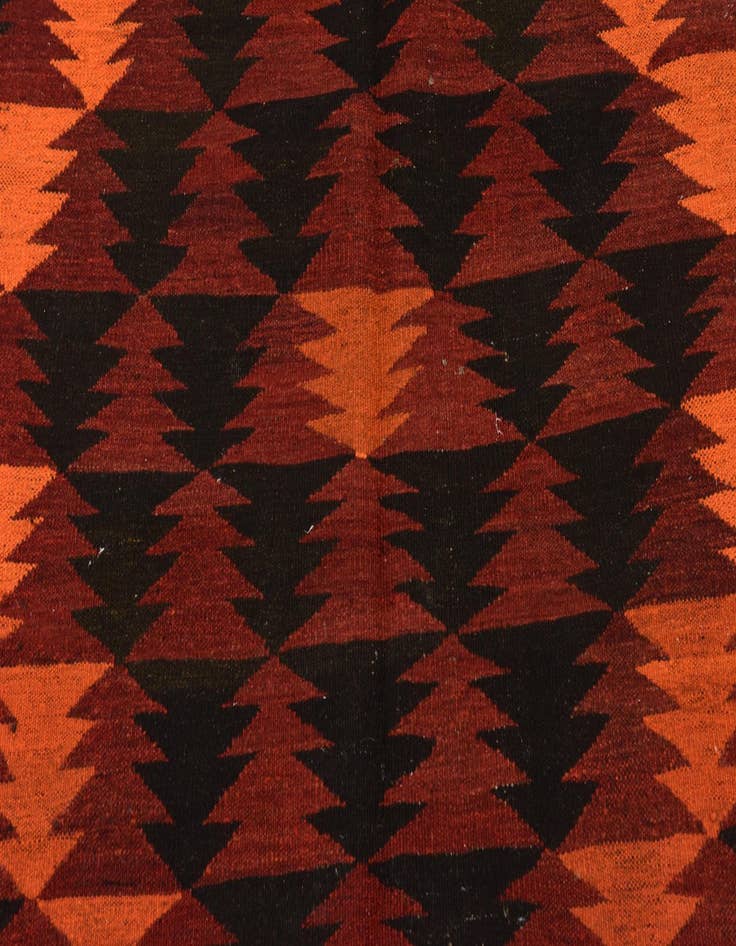 Detail image of 4' 3 x 12' 6  Hand Woven Kilim Fars Wool Runner Rug