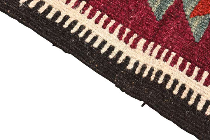4' x 8' Hand Woven Kilim Fars Wool Runner Rug