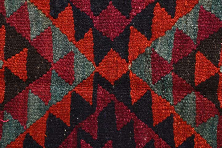 4' x 8' Hand Woven Kilim Fars Wool Runner Rug