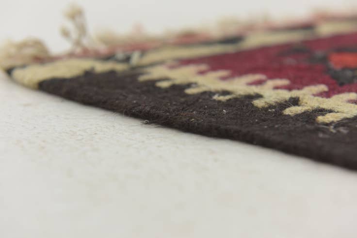 Detail image of 4' x 9' 4 Hand Woven Kilim Fars Wool Runner Rug
