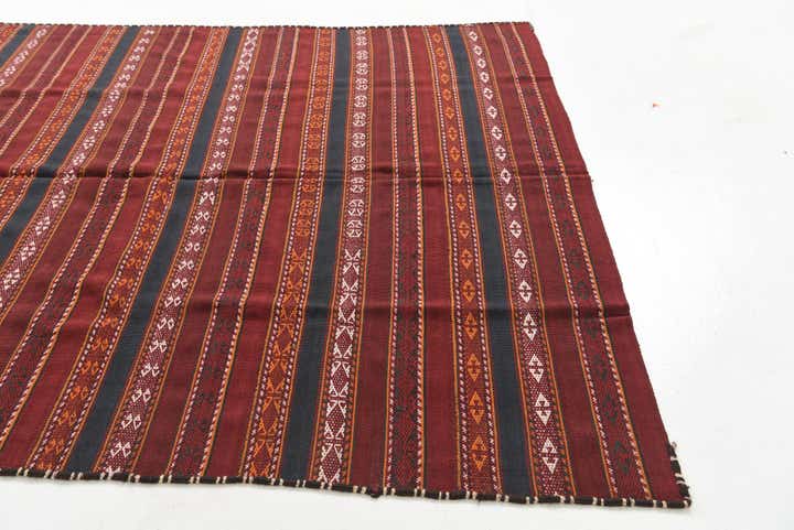 5' 9 x 12' Hand Knotted Kilim Fars Persian Wool Runner Rug