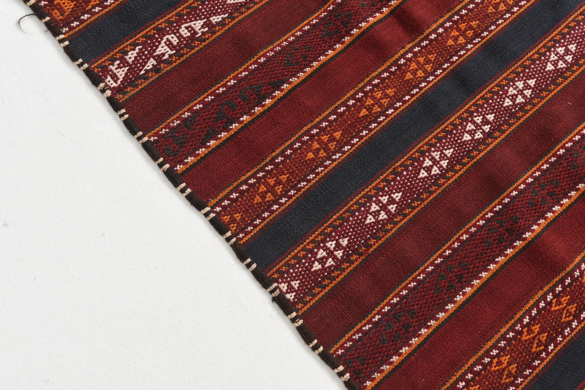 5' 9 x 12' Hand Knotted Kilim Fars Persian Wool Runner Rug