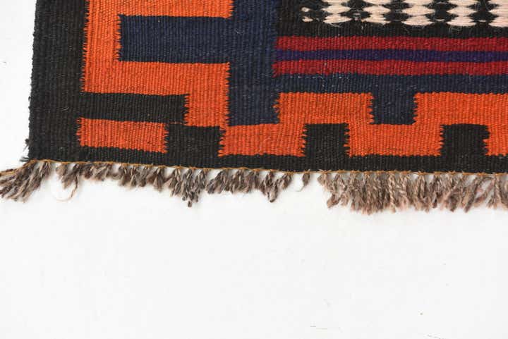 4' 7 x 9' 5 Hand Woven Kilim Fars Wool Runner Rug