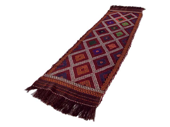 2' 3 x 9' Hand Knotted Kilim Fars Persian Wool Runner Rug