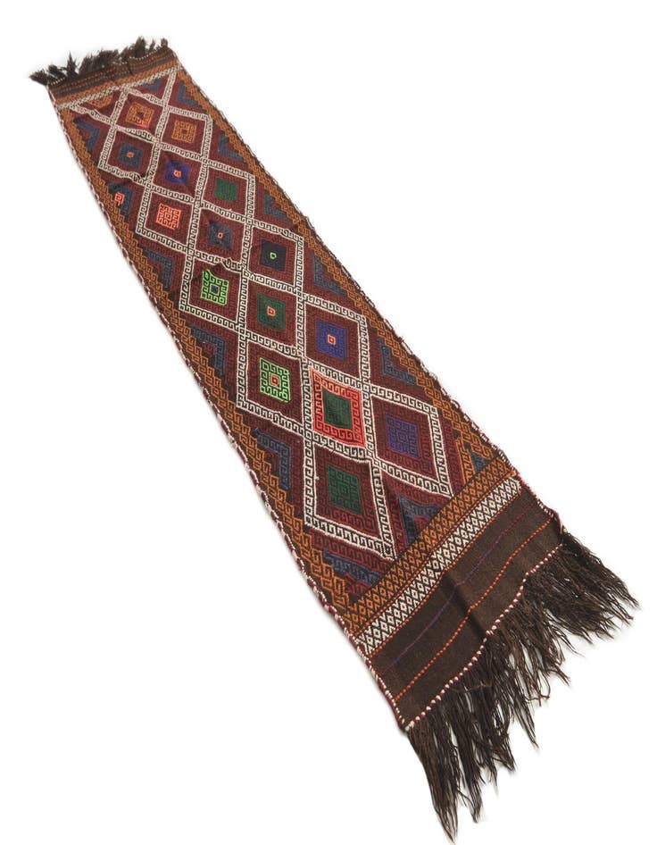 Detail image of 2' 3 x 9' Hand Knotted Kilim Fars Persian Wool Runner Rug
