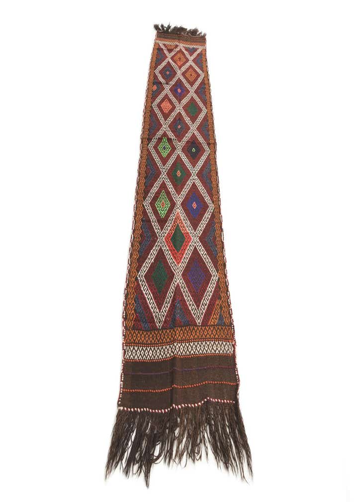 2' 3 x 9' Hand Knotted Kilim Fars Persian Wool Runner Rug