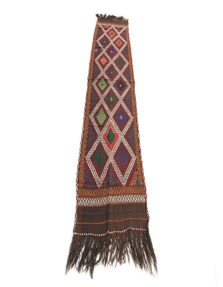 Detail image of 2' 3 x 9' Hand Knotted Kilim Fars Persian Wool Runner Rug